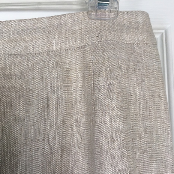 Hobbs Luxury British Fashion 100% Flax Linen Classic Pencil Skirt Natural - Picture 3 of 7